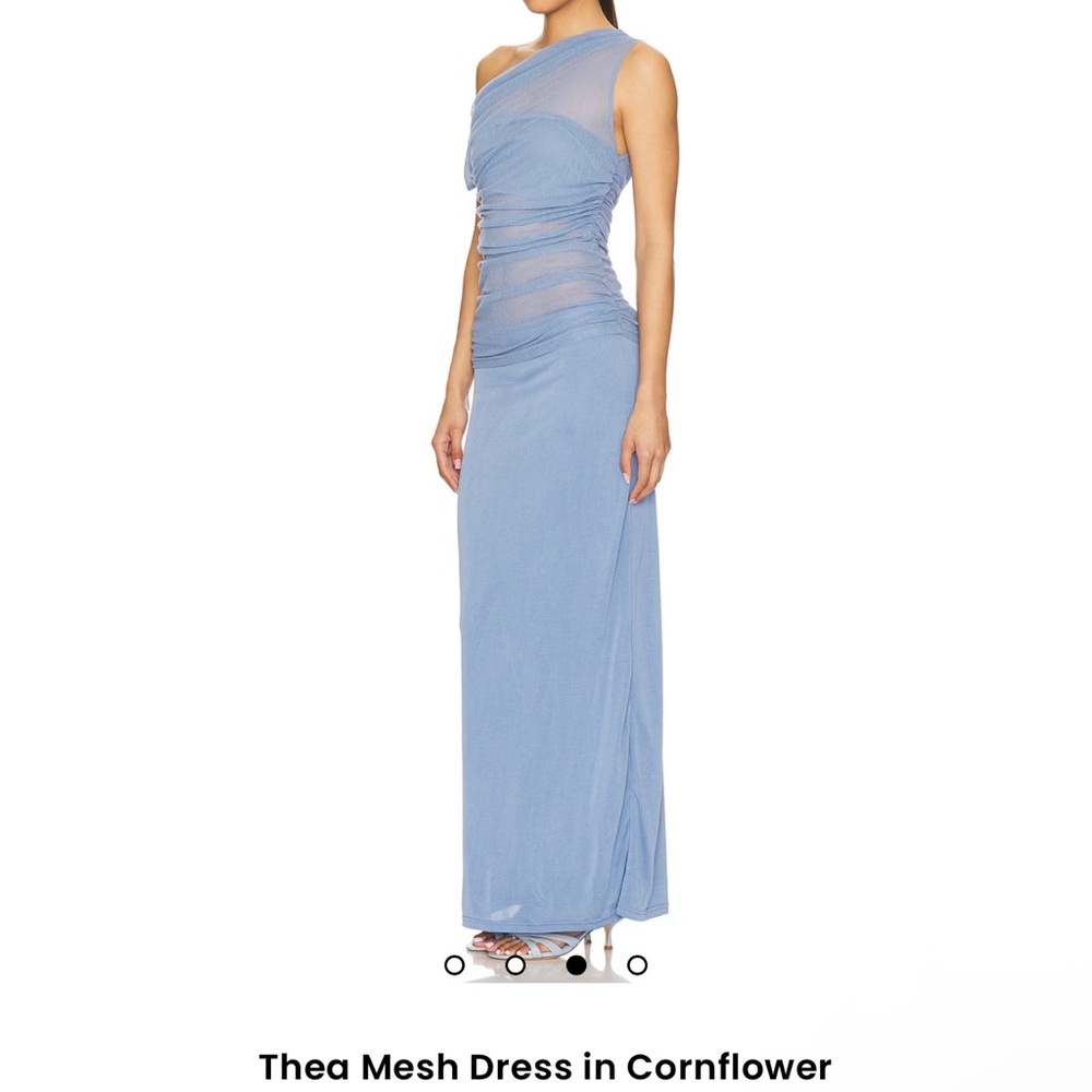 Sovereign Code Blue Asymmetrical Ruched Cocktail Dress - Picture 3 of 4